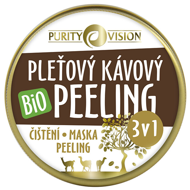 Purity Vision Bio Coffee skin peeling 3in1 70g makiažo valiklis