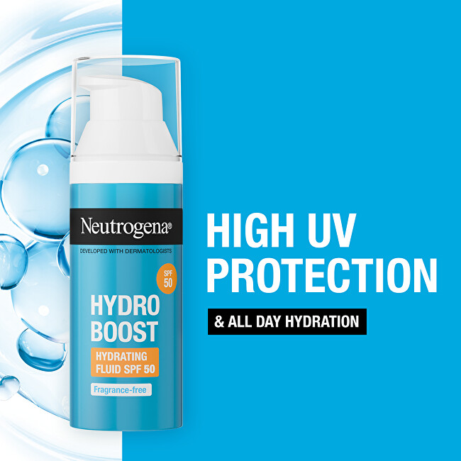 Neutrogena Hydro Boost Hydrating Fluid SPF 50 50ml veido apsauga