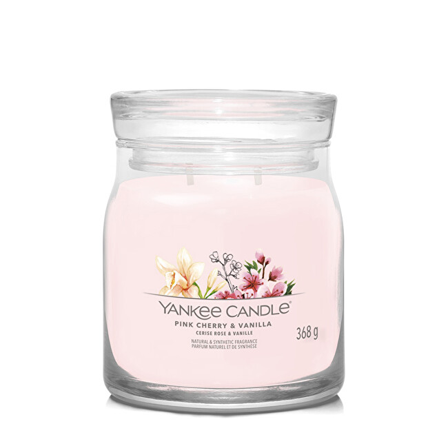 Yankee Candle Aromatic candle Signature glass medium Pink Cherry & Vanilla 368 g Unisex