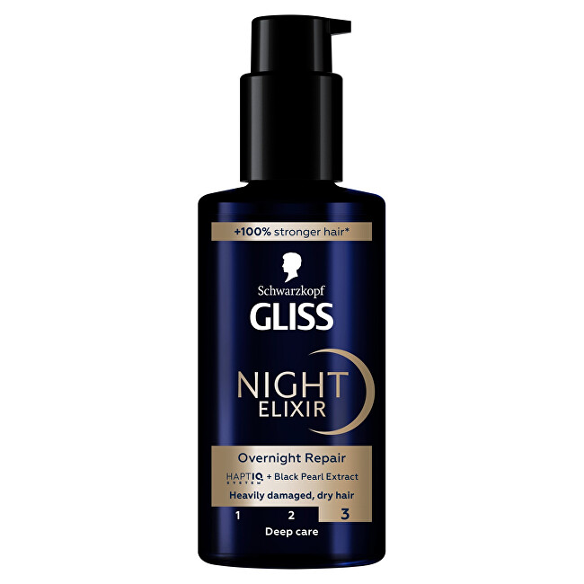 Gliss Kur Night Elixir Overnight Repair 100 ml 100ml nenuplaunama plaukų priežiūros priemonė