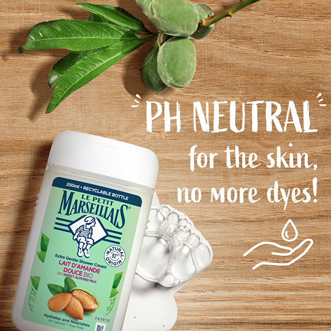 Le Petit Marseillais Cream shower gel BIO Sweet Almond Milk Shower Cream 250ml Moterims