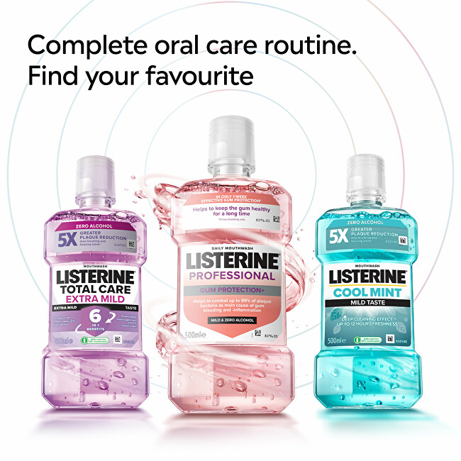Listerine Mouthwash Professional Gum Protection+ 500 ml 500ml Dantų emalį stiprinanti priemonė