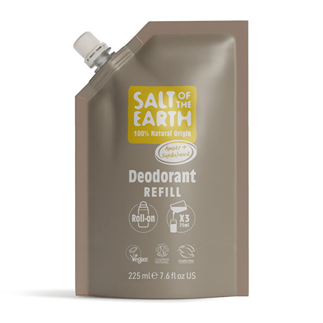 Salt of the earth Natural roll-on deodorant Amber & Santalwood Deo Refill Dezodorantas Dezodorantas ir antiperspirantas Unisex