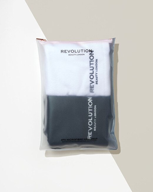 Revolution Haircare Elastic hair turban (Microfibre Hair Wrap) Coral/White plaukų formavimo prietaisas