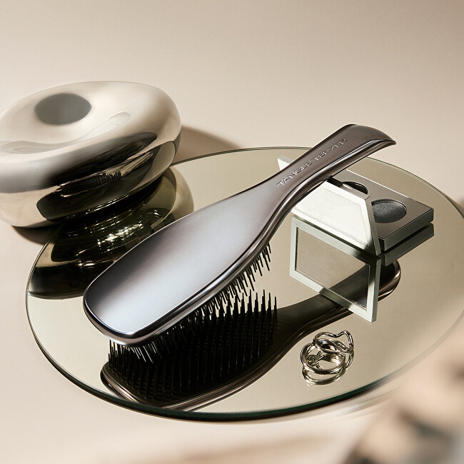 Tangle Teezer Ultimate Detangler Chrome Midnight Silver hair brush plaukų &scaron;epetys