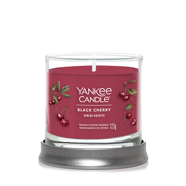 Yankee Candle Aromatic candle Signature tumbler small Black Cherry 122 g Kvepalai Unisex