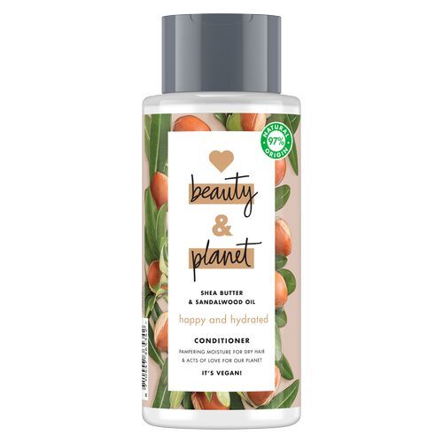Love Beauty and Planet Moisturizing conditioner for dry hair with shea butter and sandalwood (Happy & Hydrate d Conditioner 400ml plaukų balzamas