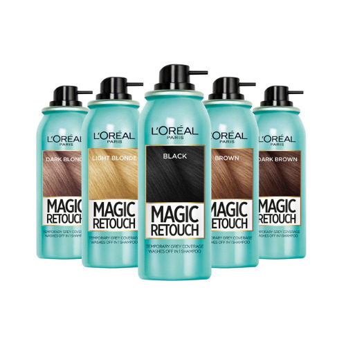 L&acute;Or&eacute;al Paris Hair concealer and gray hair re-growth Magic retouch (Instant Root Concealer Spray) 75 ml 10 Brown 75ml modeliavimo priemonė