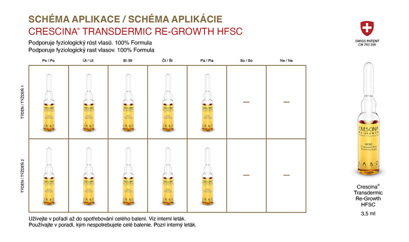 Crescina Hair growth support for men Transdermic grade 1300 (advanced stage) 20 x 3.5 ml 3.5ml atstatomoji plaukų priežiūros priemonė