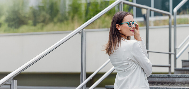 Vuch Sunglasses Mitzi Transparent Blue akiniai nuo saulės