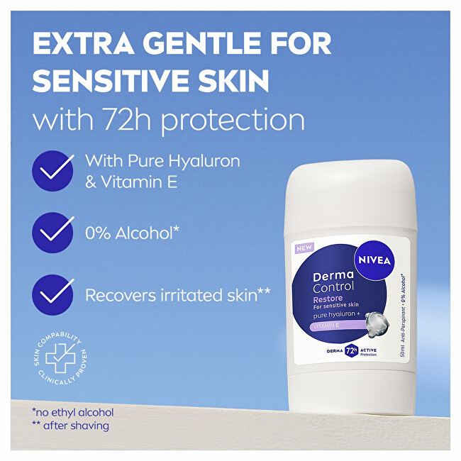 Nivea Solid antiperspirant Derma Control Restore (Antiperspirant) 50 ml 50ml dezodorantas