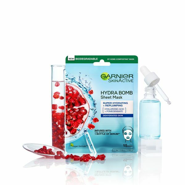 Garnier Moisture & Aqua Bomb Super (Skin Tissue Superhydrating Mask) 28 g vietinės priežiūros priemonė