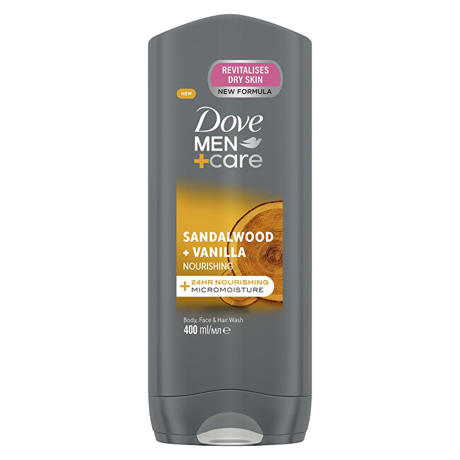 Dove Men+Care Sandalwood & Vanilla Nourishing Shower Gel (Body, Face & Hair Wash) 400 ml Vyrams