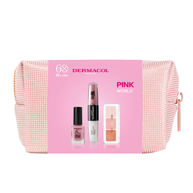 Dermacol Pink World Gift Set nagų lakas