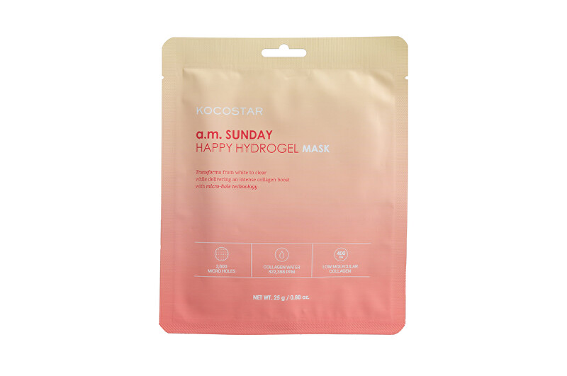 Kocostar Hydrating face mask am Sunday Happy Hydrogel Mask 25 g Moterims