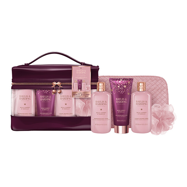 Baylis & Harding Gift set in a toiletry bag Wild Cherry & Vanilla 5 pcs Vonios ir du&scaron;o priemonė Moterims