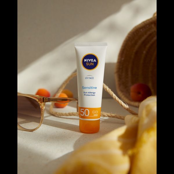 Nivea Sun cream for sensitive skin Sensitive SPF 50 (Sun Allergy Protection) 50 ml 50ml veido apsauga