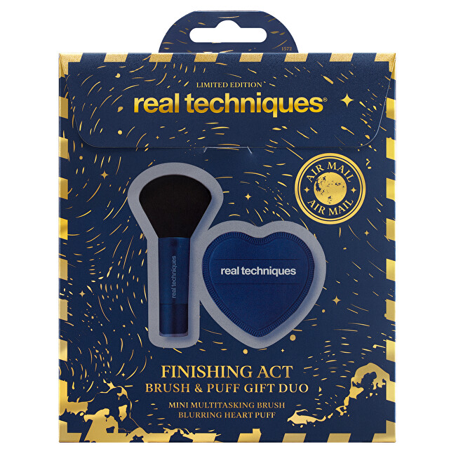 Real Techniques Finishing Act Set - Sada &scaron;tětce a Puff houbičky Kosmetikos įrankiai ir priedai Moterims