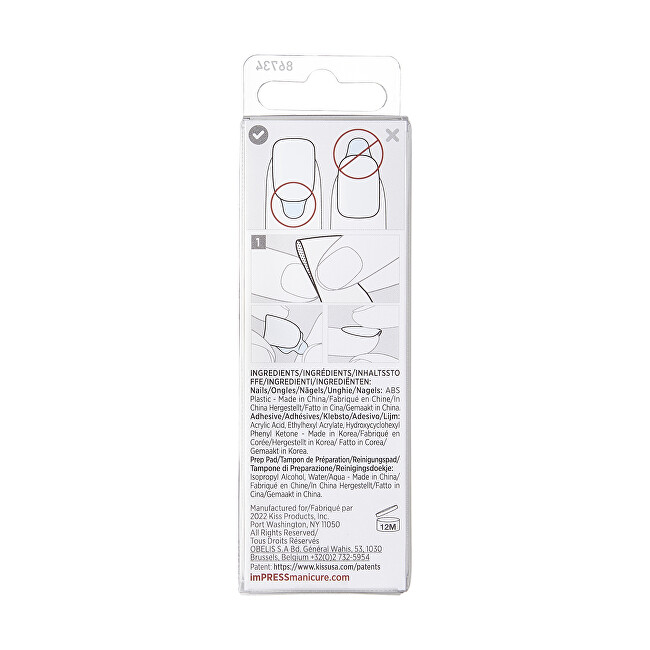 Kiss Self-adhesive nails imPRESS Color MC Frosting 30 pcs priemonė nagams