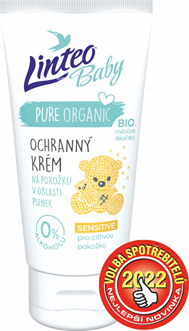 Linteo Baby protective skin cream in the area of diapers with Organic Marigold 75 ml 75ml intymios higienos priežiūra