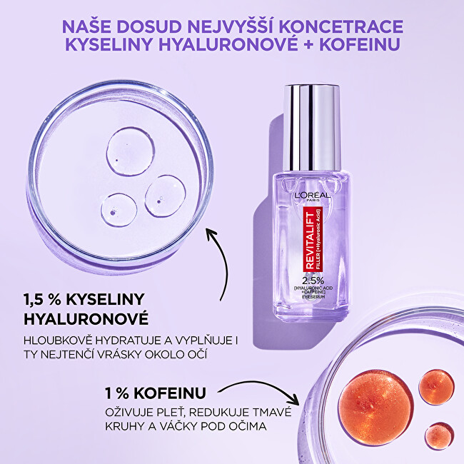 L&acute;Or&eacute;al Paris Eye serum with 2.5% hyaluronic acid Revita lift Filler (Eye Serum) 20 ml 20ml vietinės priežiūros priemonė
