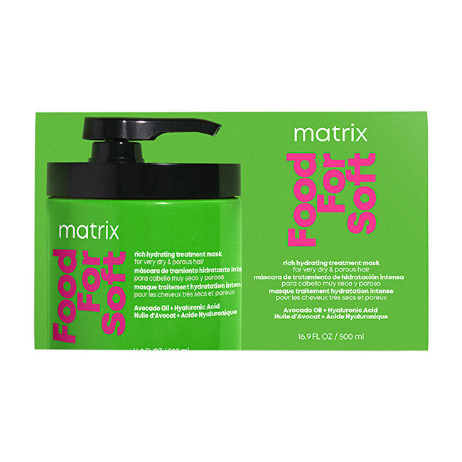 Matrix Food For Soft Hydra Hair Mask (Rich Hydra ting Treatment Mask) 500ml atstatomoji plaukų priežiūros priemonė