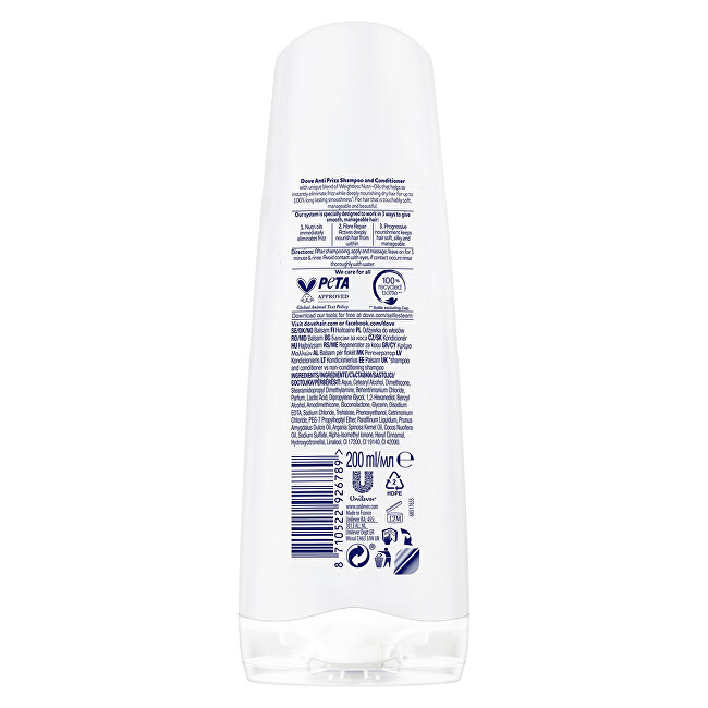 Dove Antifrizz (Conditioner) 200 ml 200ml plaukų balzamas