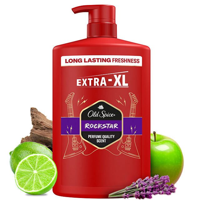 Old Spice Shower gel 3 in 1 Rockstar Body, Hair, Face Wash 1000ml &scaron;ampūnas