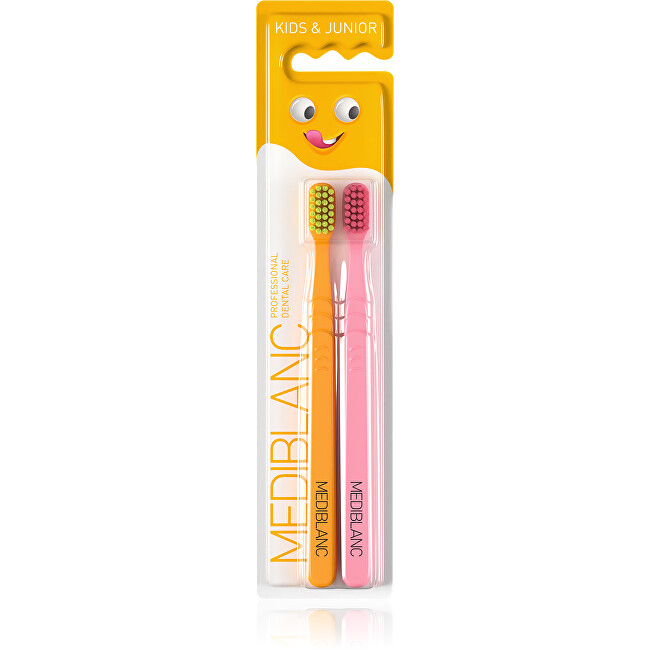 MEDIBLANC Children&acute;s toothbrush Ultra Soft Orange/Pink 2 pcs