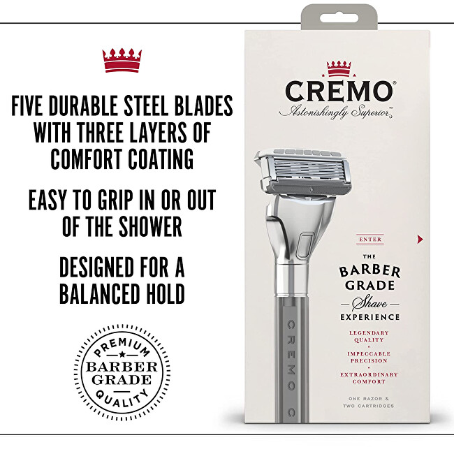 Cremo The Barber Grade razor + 2 replacement heads skustuvas