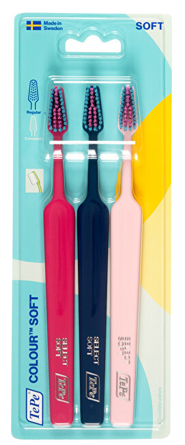 TePe Colour Select Soft toothbrushes 3 pcs Unisex
