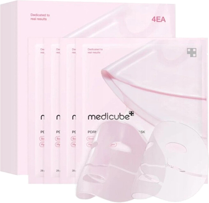 Medicube Collagen Gel Mask PDRN Pink (Collagen Gel Mask) 4 x 28 g vietinės priežiūros priemonė