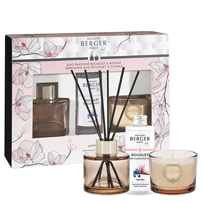 Maison Berger Paris Gift set aroma diffuser Bolero Magnolia Liliflora 80 ml + candle 80 g 80ml Unisex