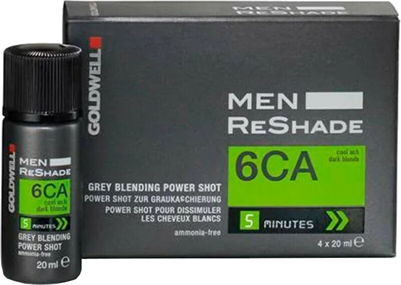 Goldwell Men Reshade Gray Covering Tinting Mousse (6CA Ash Cold / Dark Blonde) 4 &times; 20 ml 20ml Vyrams