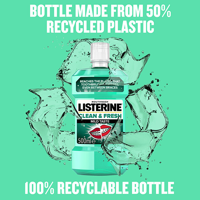 Listerine Mouthwash Clean & Fresh Mild Taste 500 ml 500ml dantų skalavimo skystis