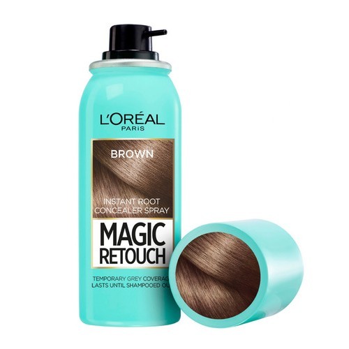 L´Oréal Paris Hair concealer and gray hair re-growth Magic retouch (Instant Root Concealer Spray) 75 ml 07 Black 75ml modeliavimo priemonė