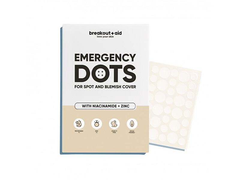 Breakout+aid Emergency dots Niacinamide + Zinc vietinės priežiūros priemonė