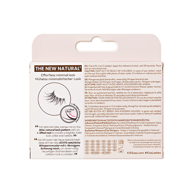 Kiss Artificial eyelashes The New Natural Half Lash dirbtinės blakstienos