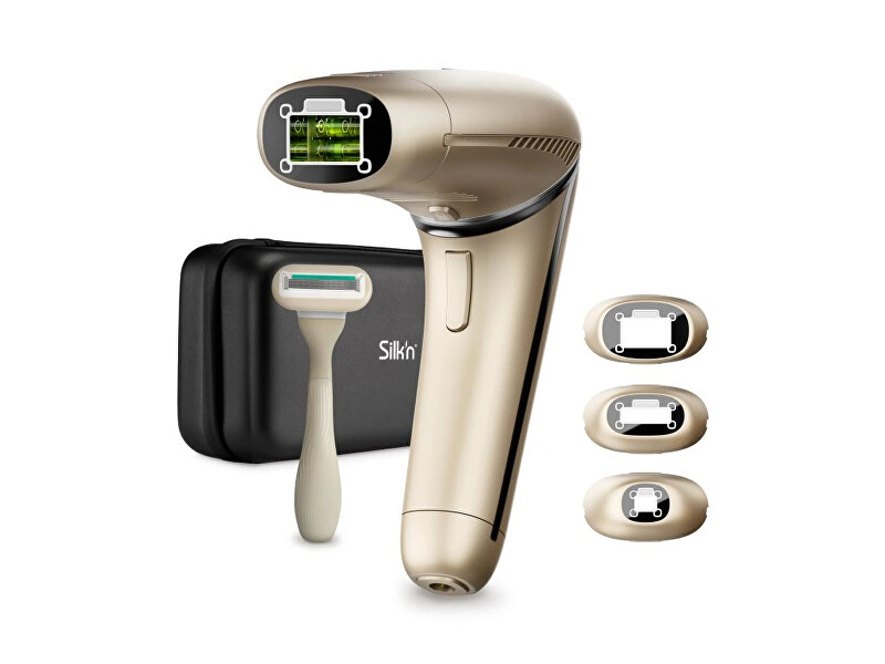 Silk'n Silk&acute;n 7 pulsed laser epilator with flexible Champagne head (600,000 pulses) Moterims
