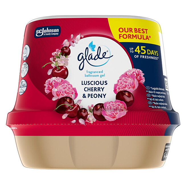 Glade Luscious Cherry & Peony Scented Bath Gel 180 g namų kvapas