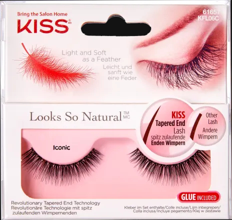 Kiss False eyelashes for a natural look Looks So Natural Iconic Moterims