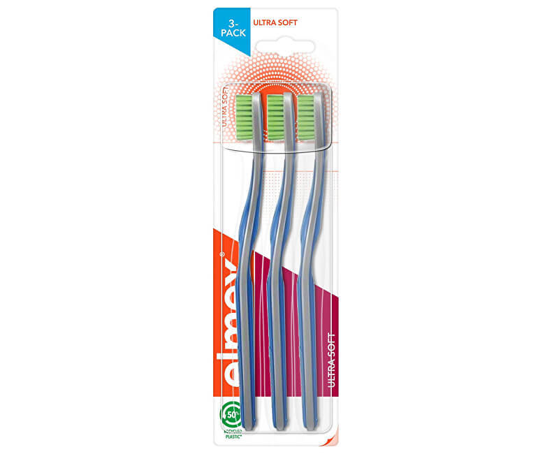 Elmex Ultra Soft Toothbrush 3 pieces Dantų emalį stiprinanti priemonė