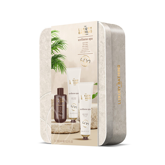 Grace Cole Body care gift set in a tin box Wellness Spa 3 pcs Vonios ir du&scaron;o priemonė Moterims