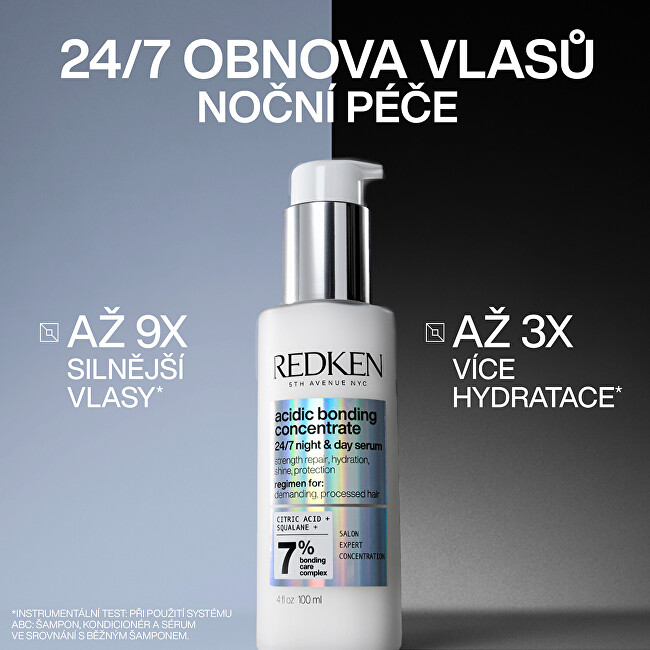 Redken Intensive day and night serum for restoring damaged hair Acidic Bonding Concentrate (24/7 Night & Day Serum) 45ml atstatomoji plaukų priežiūros priemonė