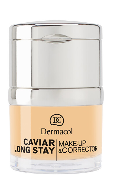 Dermacol Long-lasting make-up with extracts of caviar and advanced corrector (Caviar Long Stay Make-Up & Corr 1.5 Sand 30ml makiažo pagrindas