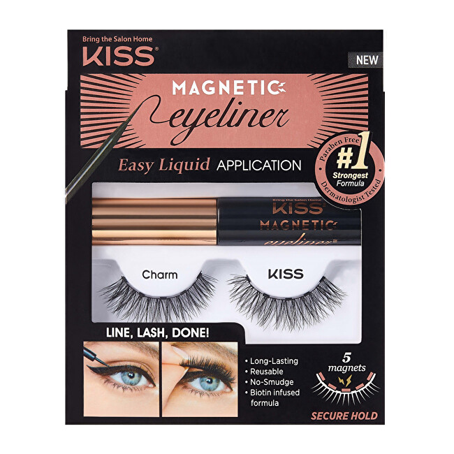 Kiss Magnetic Eyeliner & Lash Kit 07 Charm Moterims