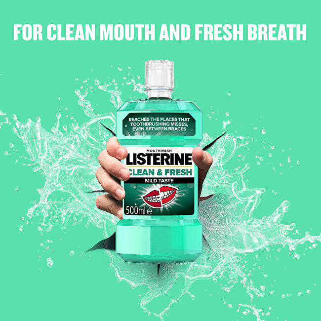 Listerine Mouthwash Clean & Fresh Mild Taste 500 ml 500ml dantų skalavimo skystis