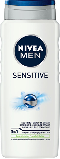 Nivea Men Sensitiv e 2 x 500 ml men&acute;s shower gel 500ml Vyrams