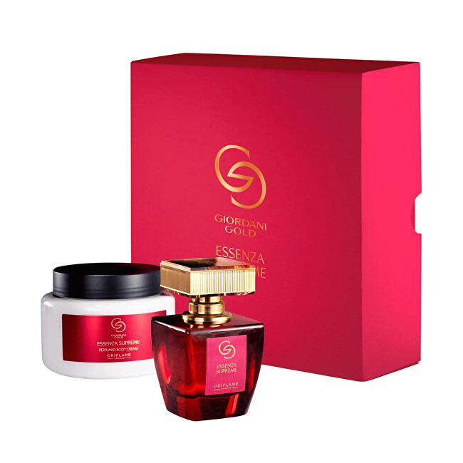 Oriflame Giordani Gold Essenza Supreme D&aacute;rkov&aacute; sada EDP 50 ml a tělov&yacute; kr&eacute;m Eau De Parfum Kūno odos drėkinimo priemonė Moterims