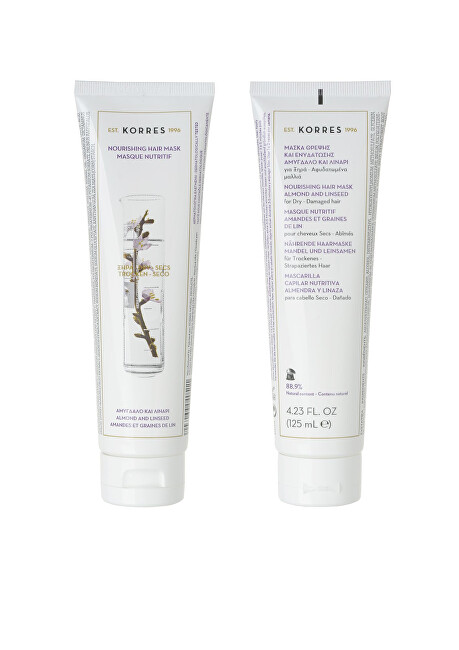 Korres Mask for dry and damaged hair Almond & Linseed (Mask) 125 ml 125ml Moterims
